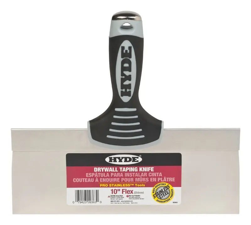 Pro Stainless Steel Taping Knife 10 In. W X 9.3 In. L With Soft-grip Handle