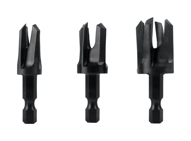 Steel Tapered Plug Cutter Set 3 Piece Hex 1/4, 3/8, 1/2 In.