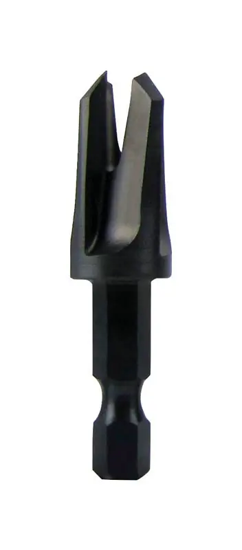 1/4 In. X 2 In. Steel Tapered Plug Cutter Hex Shank 1 Pc