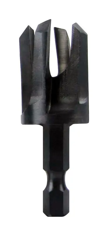 1/2 In. X 2 In. L Steel Tapered Plug Cutter Hex Shank 1 Pc