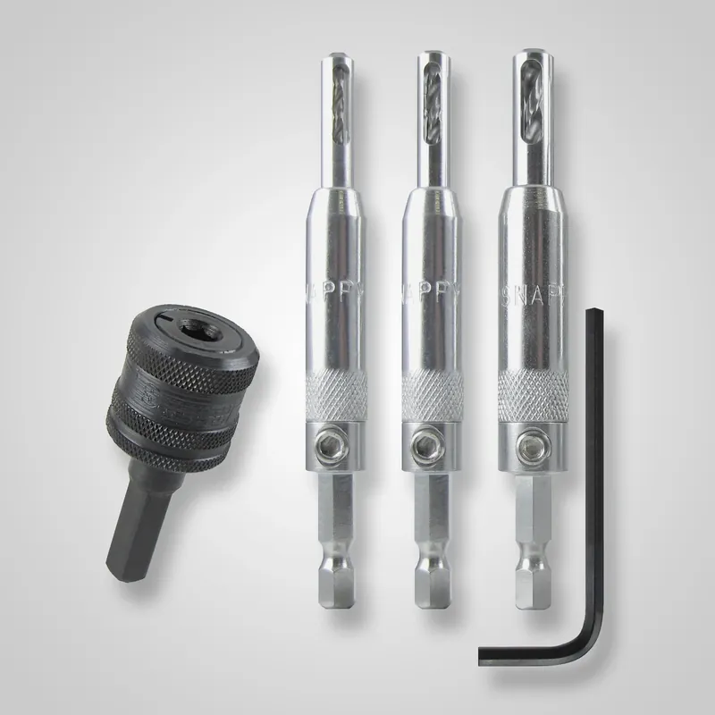 5/64 7/64 9/64 In. Steel Self-centering Hinge Bit Set 3 Piece