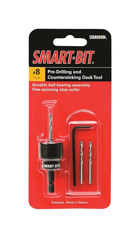 Smart-bit 8 Stainless Steel Pre-drilling And Countersinking Tool 4 Piece Set