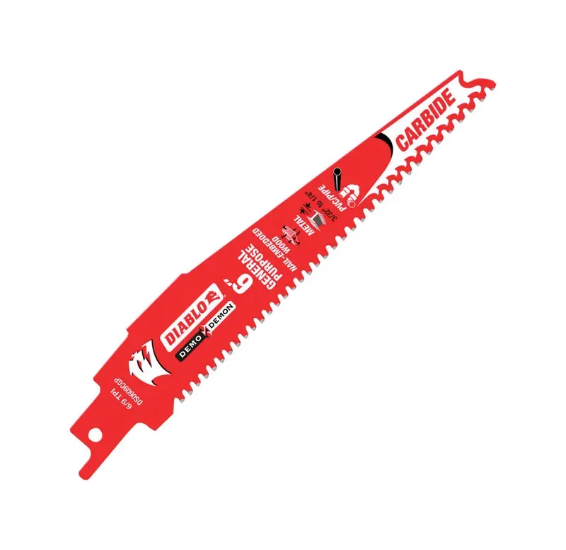 Diablo Demo Demon 6 In. Carbide Tipped General Purpose Reciprocating Saw Blade 6/9 TPI 1 Pk