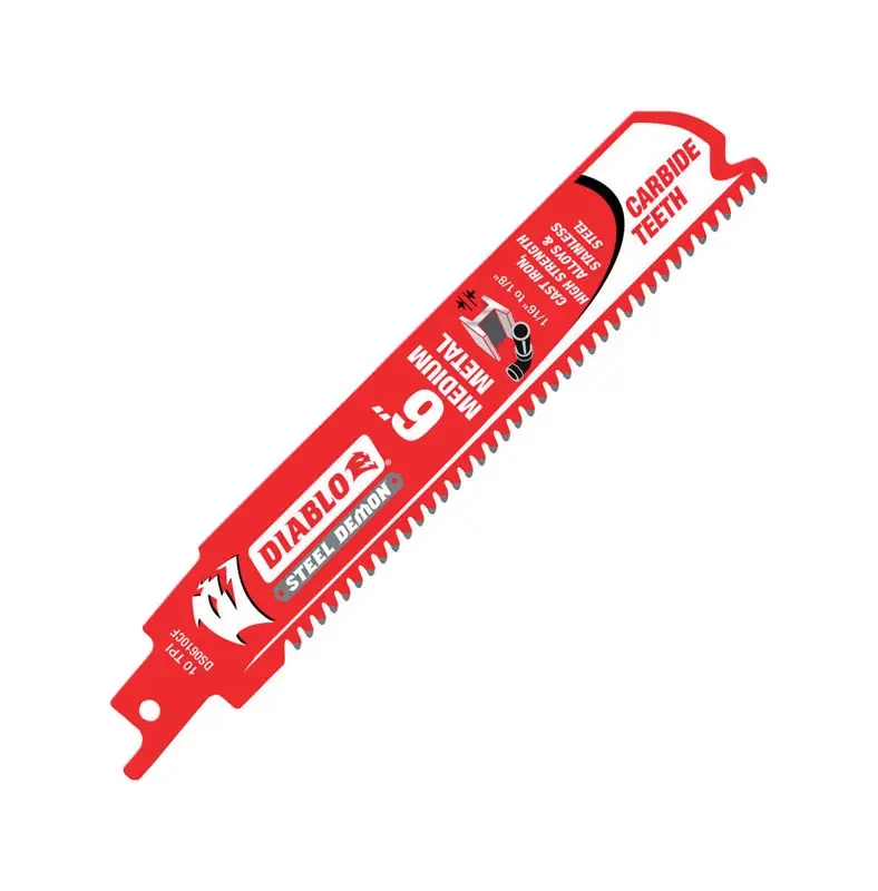 Diablo Steel Demon 6 In. Carbide Tipped Medium Metal Reciprocating Saw Blade 10 TPI 1 Pk