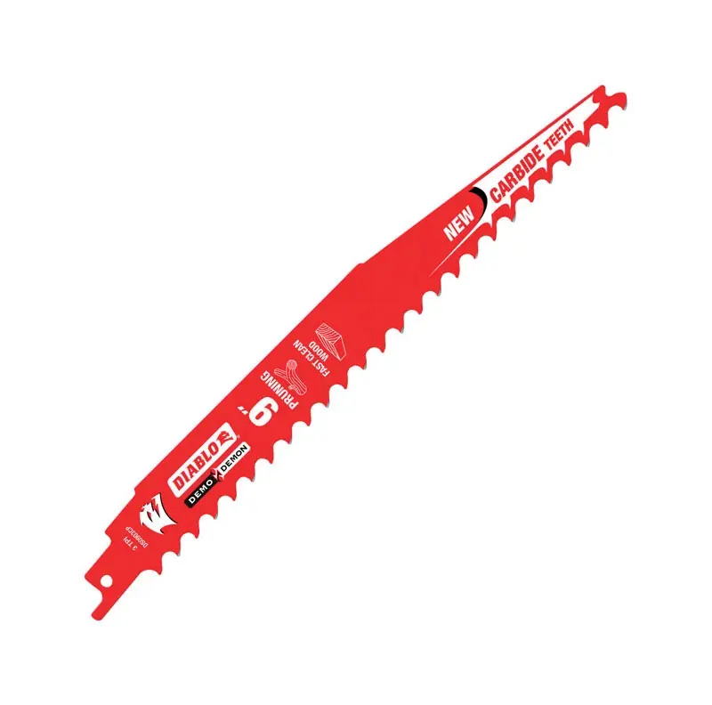 Diablo Demo Demon 9 In. Carbide Tipped Pruning & Clean Wood Reciprocating Saw Blade 3 TPI 1 Pk