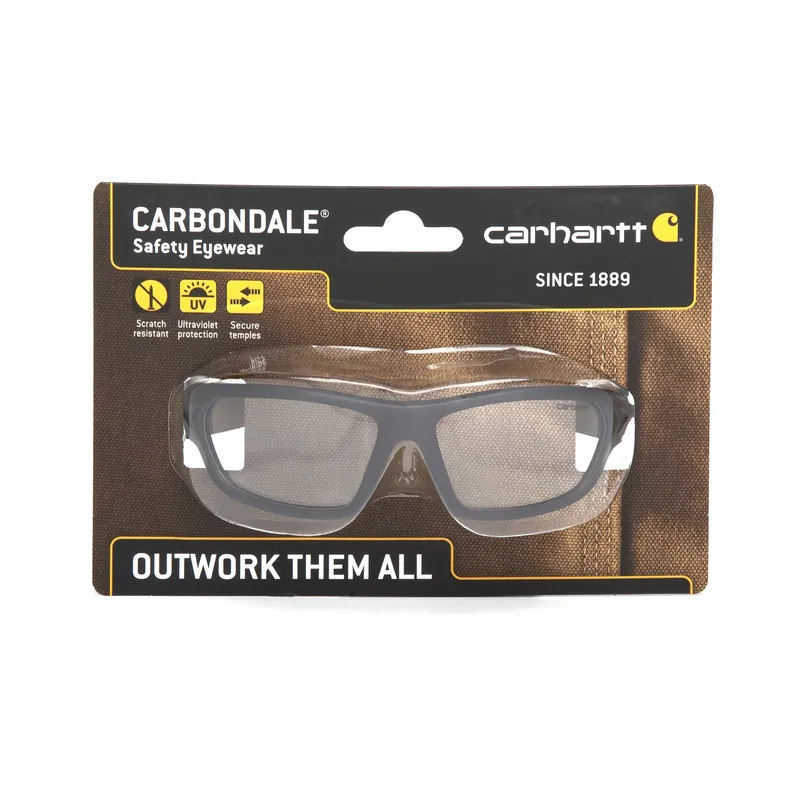 Carbondale Anti-fog Safety Glasses Clear Lens Black Frame Model Chb210dcc