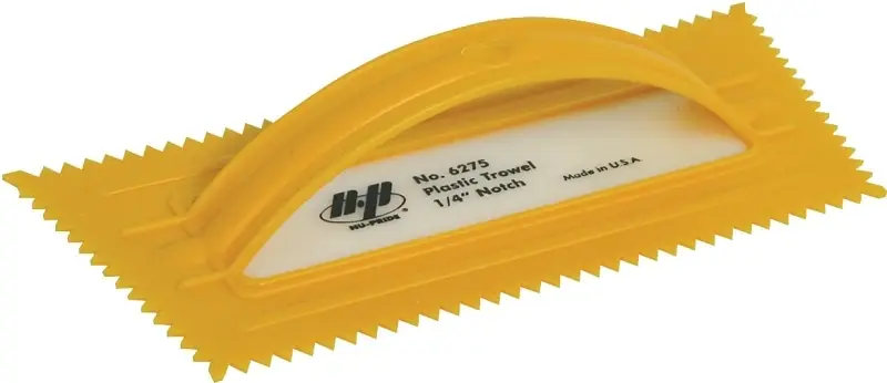 1/4 In. Disposable V-notched Trowel, 4-1/2 In. Width, 10 In. Length