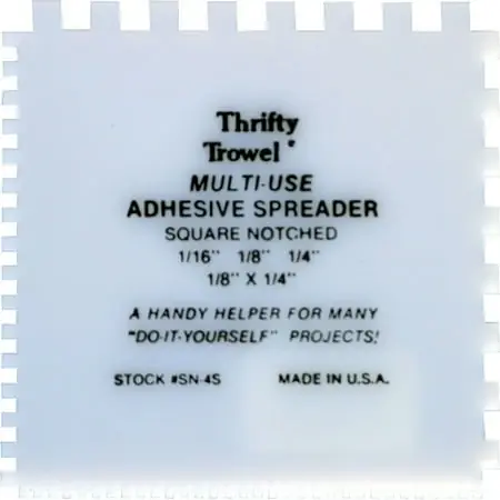Sn-4s Disposable Square Notch Adhesive Spreader, 4-1/4"