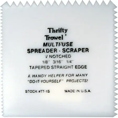 -1s Multi Use Square Adhesive Spreader, 4-1/4 Inch - Versatile Tool For Adhesives