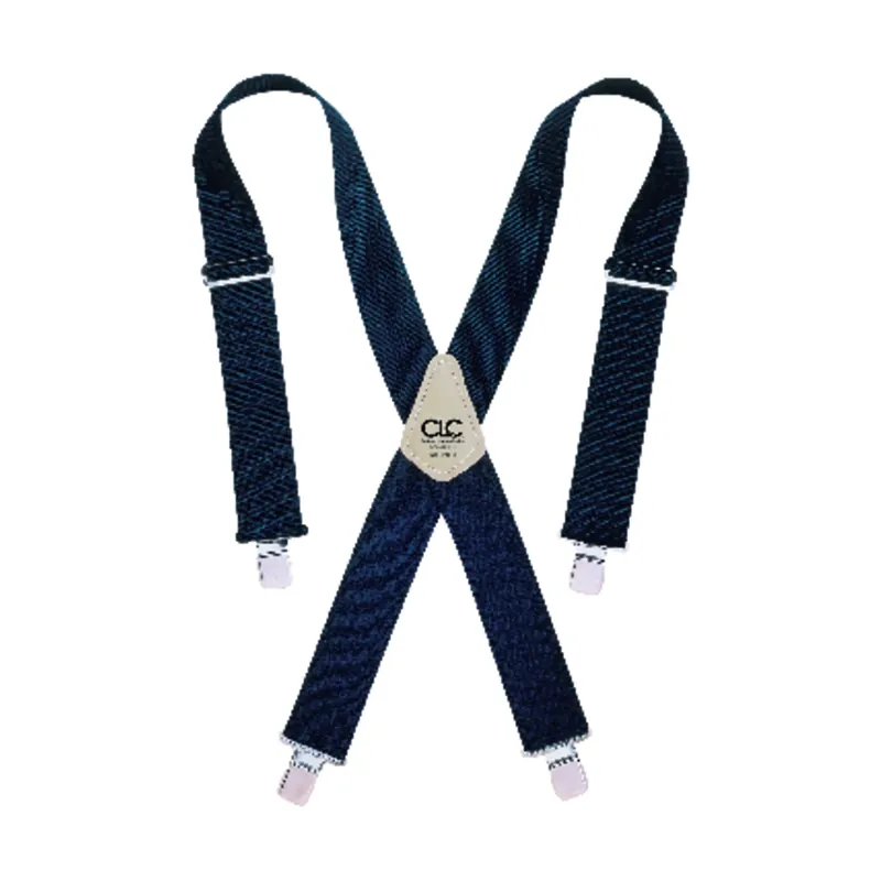 Custom Leathercraft 2-inch Wide Blue Work Suspenders, Model 110blu