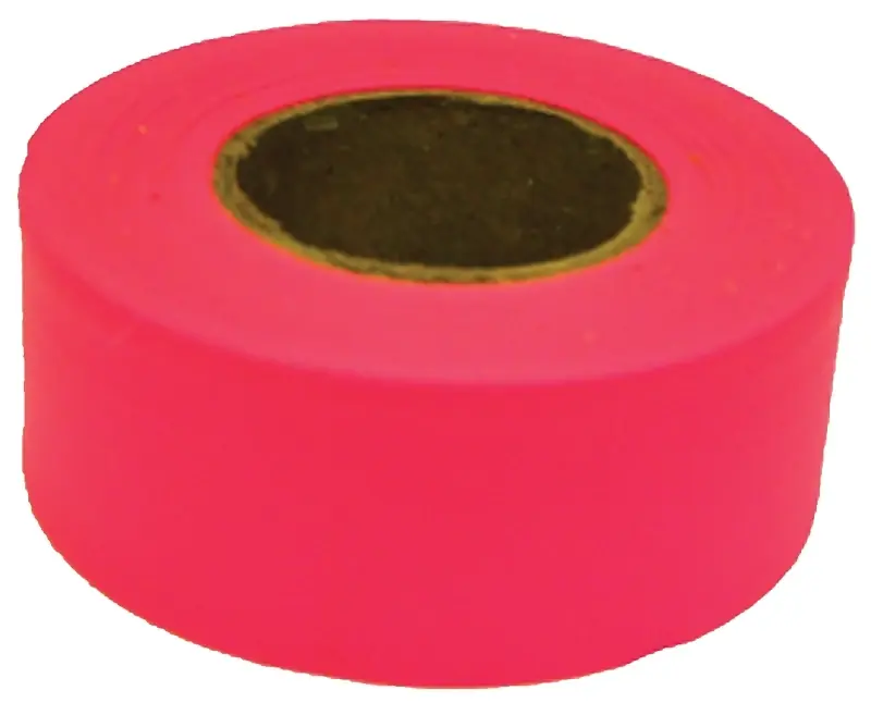 C.H. Hanson 150 Ft. L X 1.2 In. W PVC Flagging Tape Fluorescent Pink