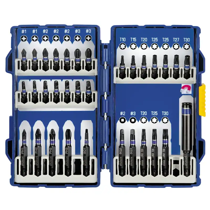 Irwin Impact Performance Series Assorted 1 In. L Impact Fastener Drive Set Steel 32 Pc