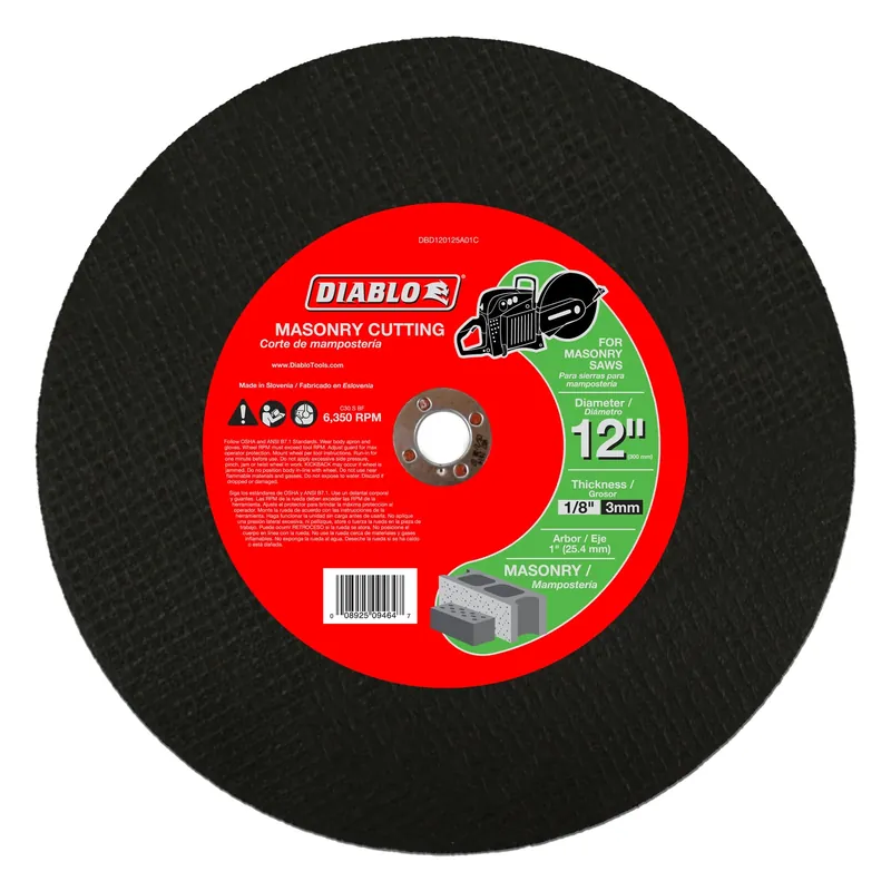 Diablo 12 In. D X 1 In. X 1/8 In. Thick Silicon Carbide High Speed Masonry Cut-Off Disc 1 Pk