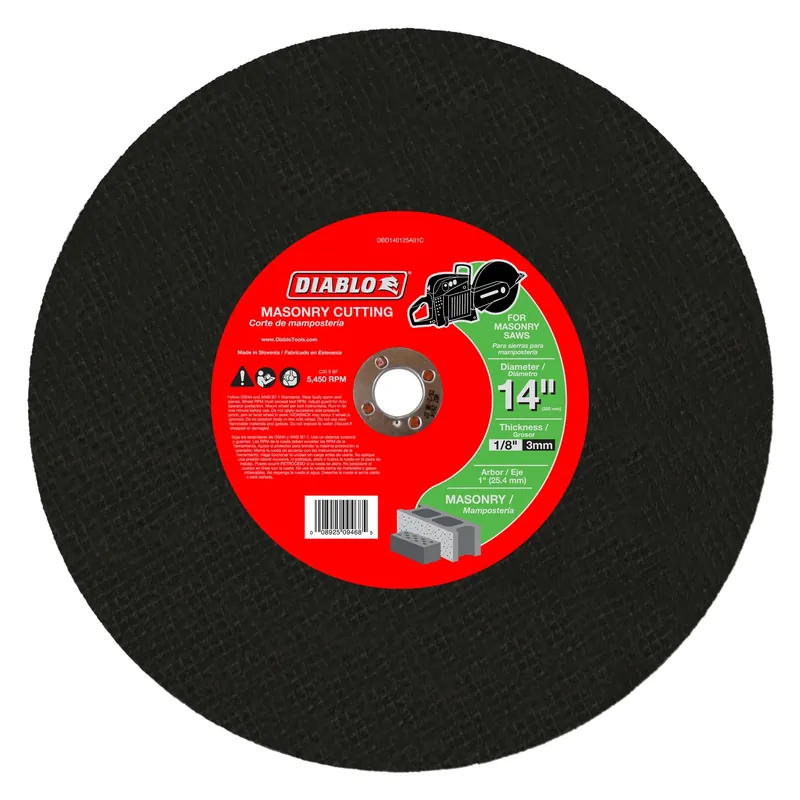 Diablo 14 In. D X 1 In. X 1/8 In. Thick Silicon Carbide High Speed Masonry Cut-Off Disc 1 Pk