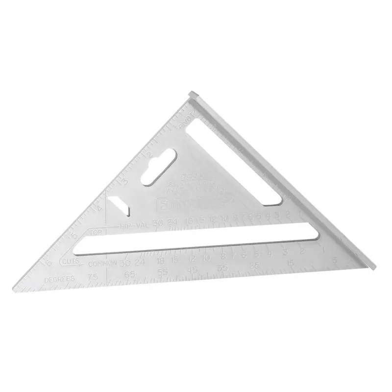 7 Inch Magnum Aluminum Rafter Square With Stamped Conversion Tables And Saw Guide Edge