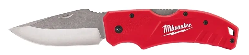 Milwaukee 7-1/4 In. Lockback Folding Pocket Knife Red 1 Pk