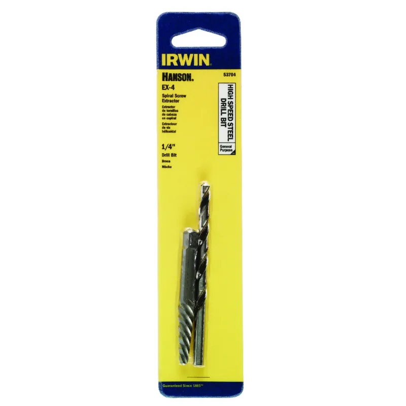 Hanson 1/4 In. X 1/4 In. High Speed Steel Drill Bit Extractor Set 6 In. 1 Pc