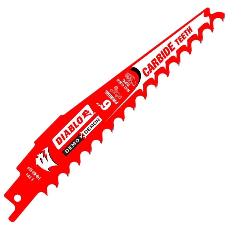 Diablo Demo Demon 6 In. Carbide Tipped Pruning & Clean Wood Reciprocating Saw Blade 3 TPI 1 Pk