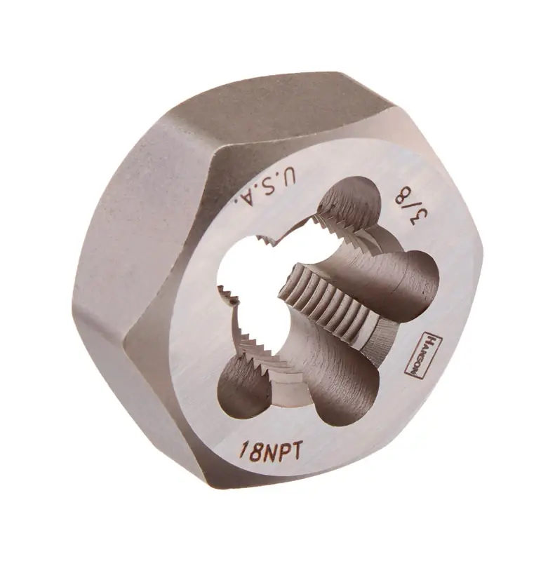 Hanson Carbon Steel Sae Hexagon Die 3/8 In. 3/8-18 Npt 1 Piece