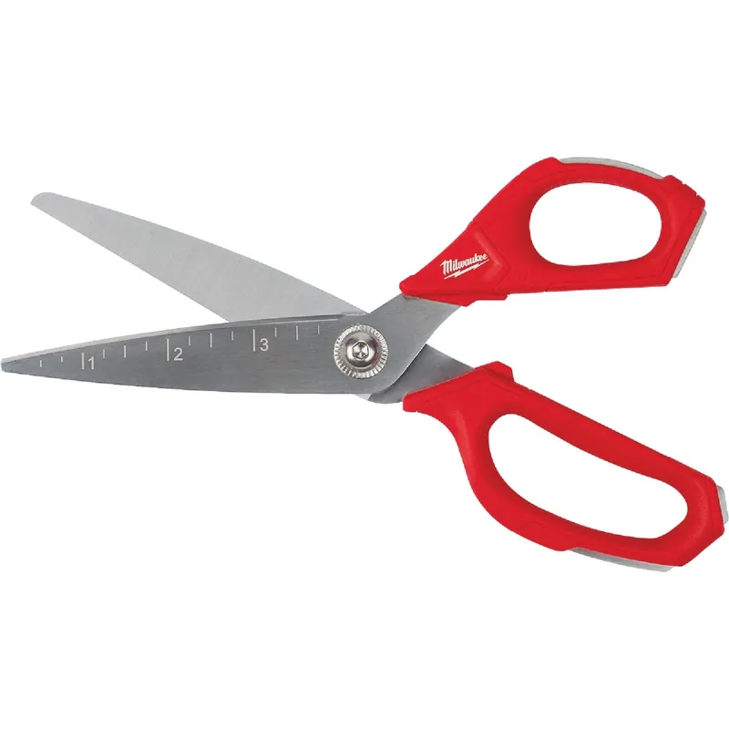 9 In. Straight Jobsite Scissors With Iron Carbide Blades