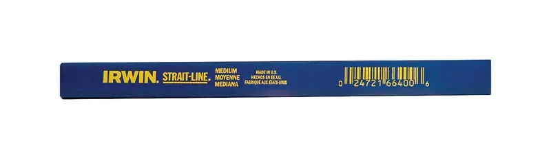 Strait-line 7 In. Medium Lead Carpenter Pencil Black Wood