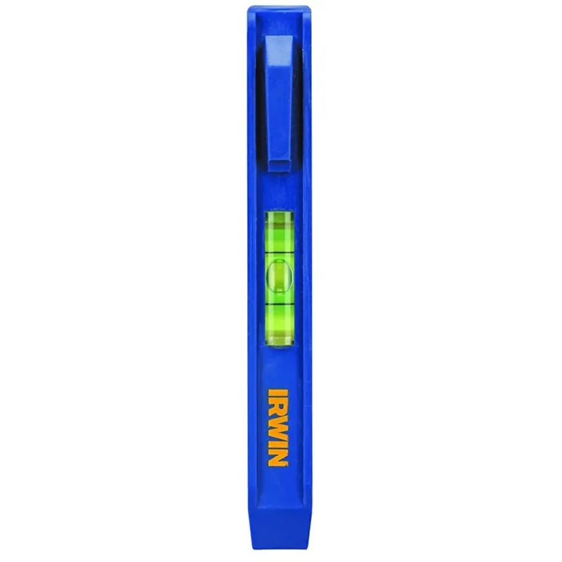 4 In. L X 4 In. H Plastic Pocket Level With Clip And Durable Frame