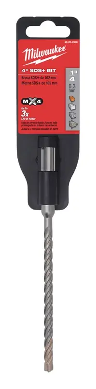 1/4 In. X 6 In. Mx4 Sds-plus 4-cutter Rotary Hammer Drill Bit
