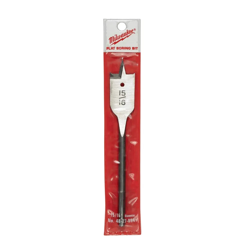 15/16 In. X 6 In. Flat Boring Spade Bit - High Carbon Steel