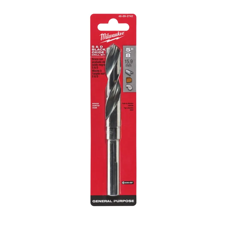 Silver & Deming Black Oxide Drill Bit, 5/8 In.