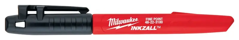 Milwaukee INKZALL Black Fine Tip Jobsite Marker 4 Pk