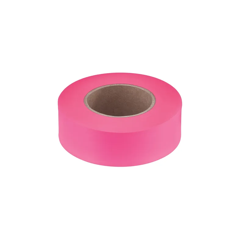 200 Ft. X 1 In. Pink Flagging Tape - Durable Plastic For Marking