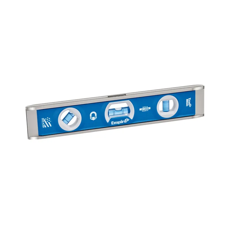 True Blue 10 In. Aluminum Magnetic Torpedo Level With 3 Vials - Model Em70.10