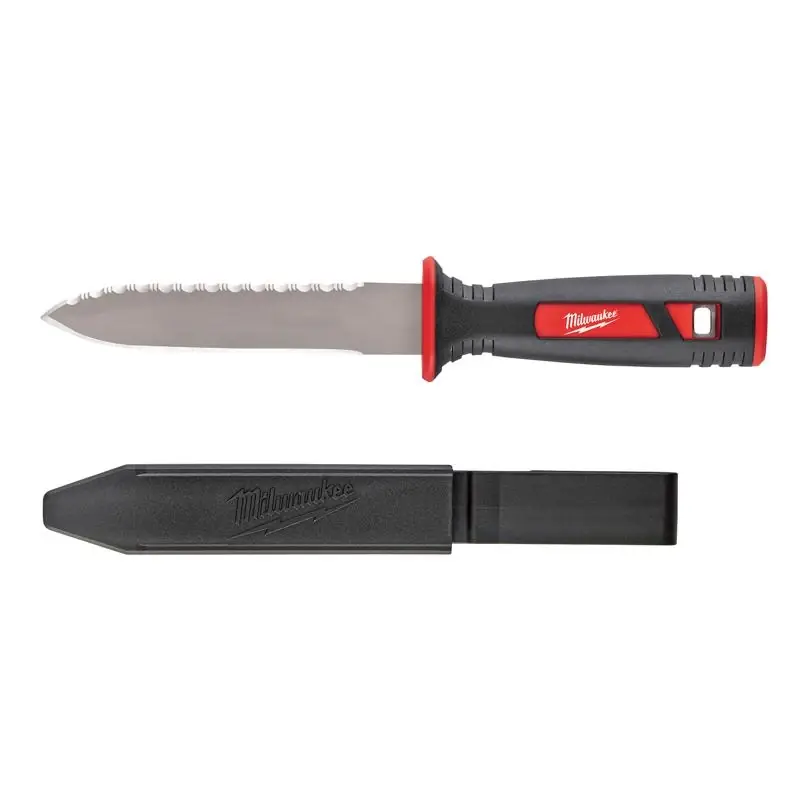 Milwaukee 11 In. Fixed Blade Serrated Duct Knife Red 1 Pk