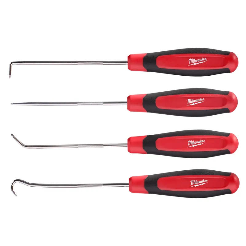 4-piece Hook And Pick Set With Chrome-plated Steel And Comfort Grip Handles