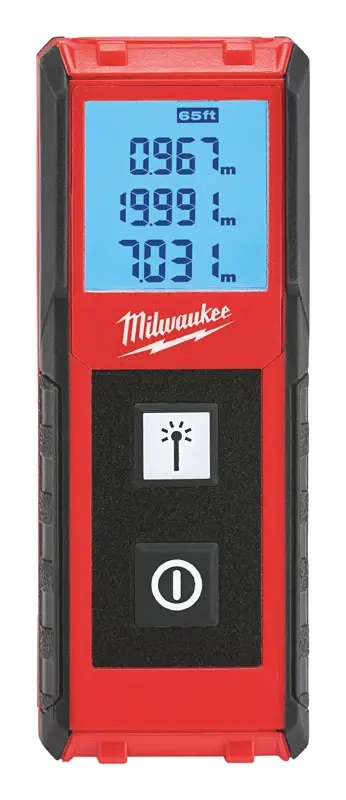 65 Ft. Laser Distance Meter With Backlit Screen And Ergonomic Design