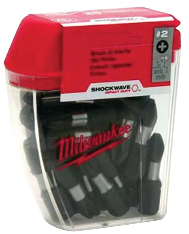Milwaukee Shockwave Square Recess 2 X 1 In. L Impact Insert Bit Set Steel 10 Pc