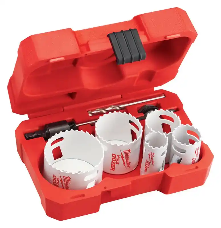 Milwaukee Hole Dozer Bi-Metal 1-5/8 In. L X 3/8 In. D Hole Saw Kit Arbor Included
