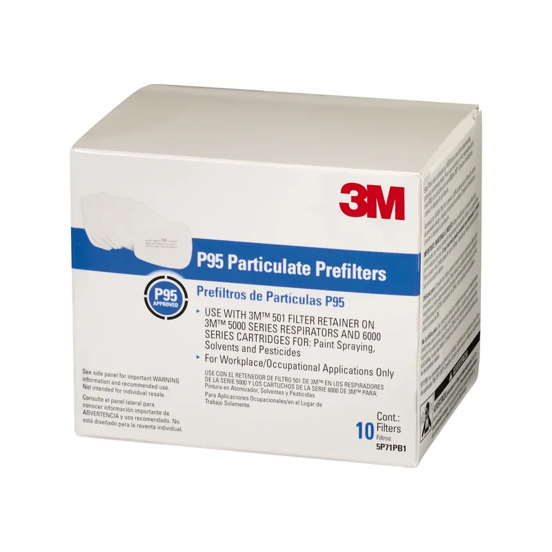 3M P95 Paint Spray And Pesticide Application Particulate Filter 5000/6000-Series White 5 Pk