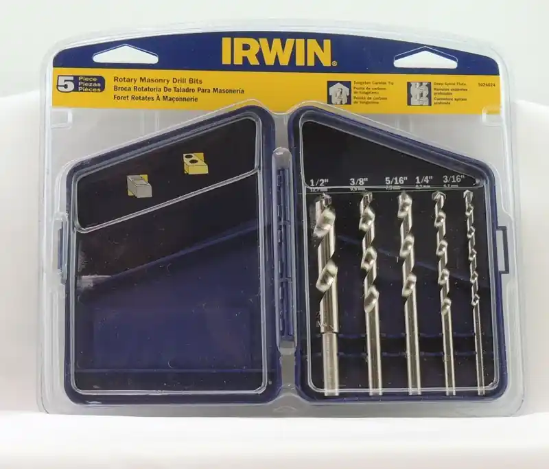 High Speed Steel Masonry Drill Bit Set Straight Shank 5 Pieces