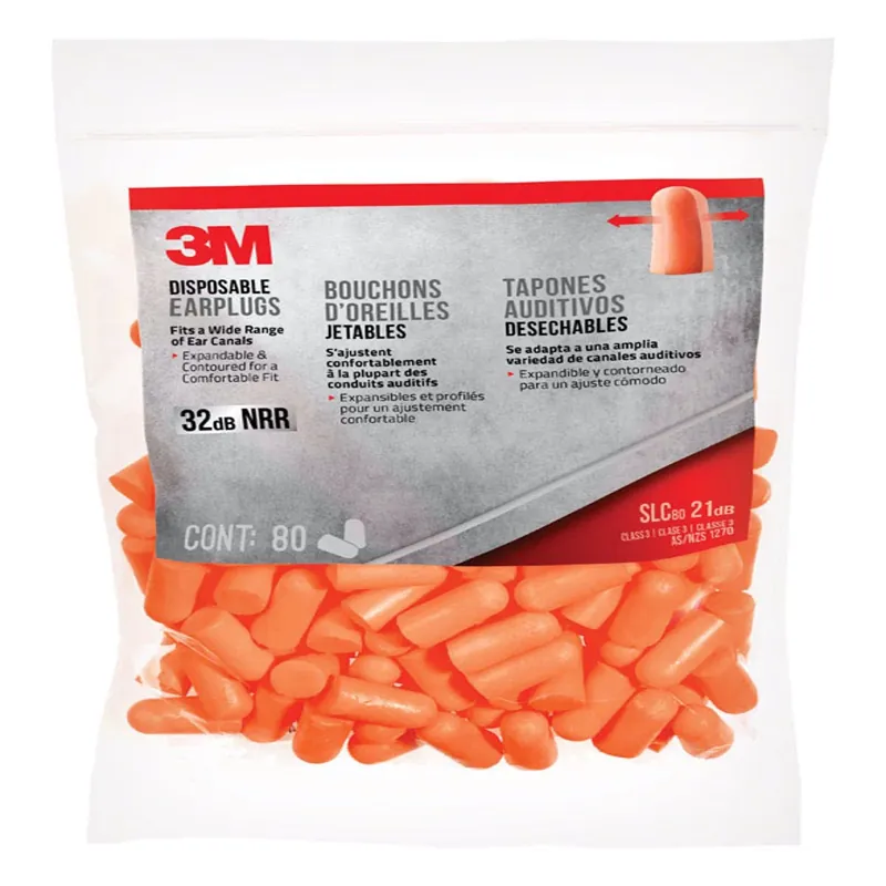 3M 32 DB Soft Foam Earplugs Orange 80 Pair
