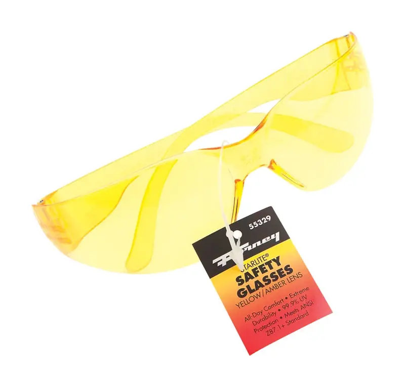 Starlite Compact Safety Glasses Amber Lens Ansi Certified 1 Pc