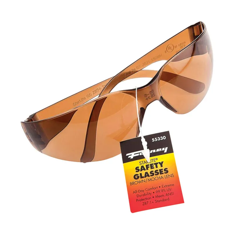 Starlite Compact Safety Glasses With Brown Lens, Ansi Certified, Model 55330