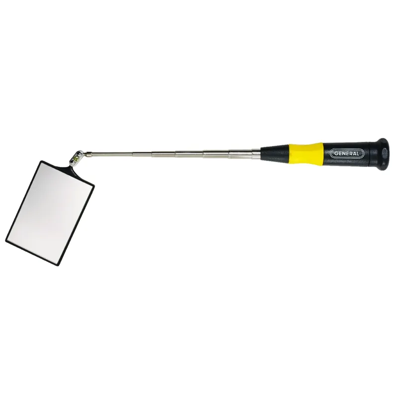 30 In. H Plastic Telescoping Inspection Mirror With Shatter-resistant Lens