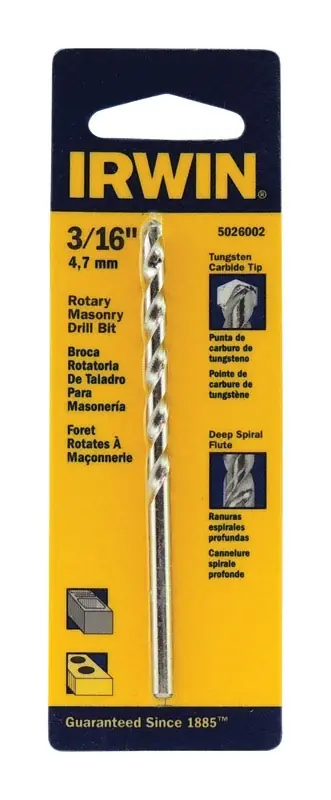 Masonry Drill Bit, 3/16 X 4 In.