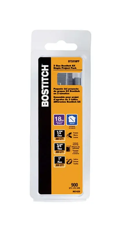 Bostitch 1/2 In. W 18 Ga. Medium Crown Staples 900 Pk