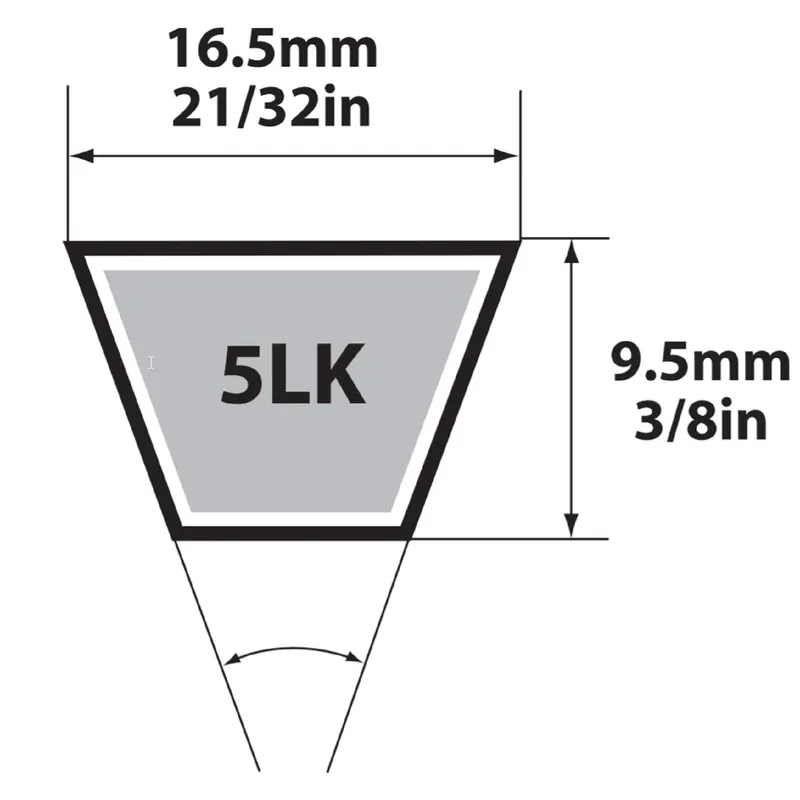 Super Kb 5lk420 V-belt 0.63 In. W X 42 In. L For Riding Mowers