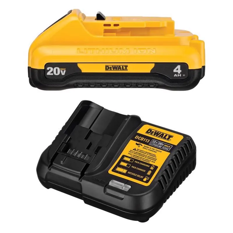 20v Max Dcb240c 4 Ah Lithium-ion Compact Battery And Charger Starter Kit 2 Pc