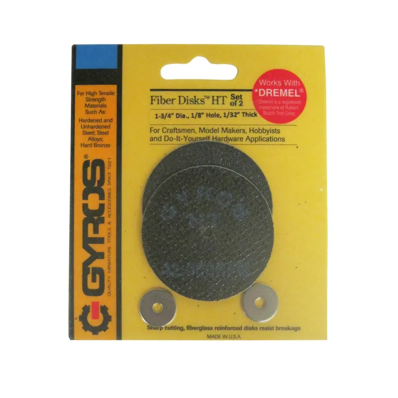 Fiber Disks Ht 1-3/4 In. Diameter X 1/8 In. Fiberglass Cutting Disc Set Of 2