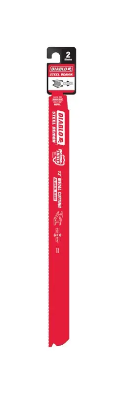 Diablo Steel Demon 12 In. Bi-Metal Dual Tooth Reciprocating Saw Blade 14/18 TPI 2 Pk