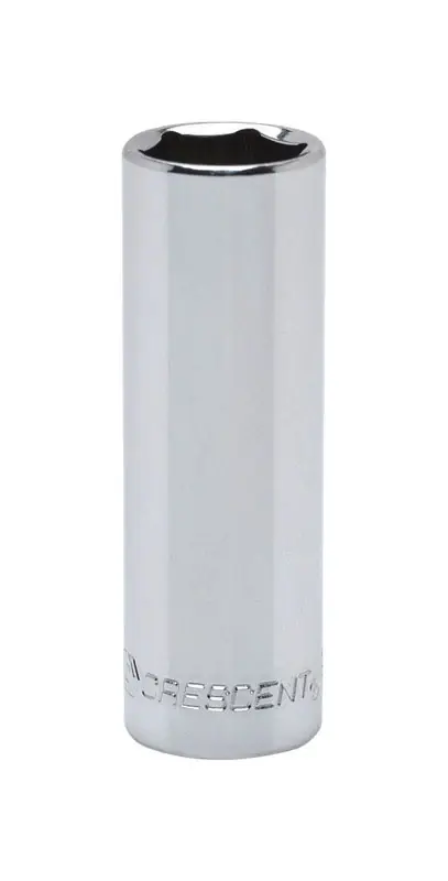 7/16 In. X 3/8 In. Drive Sae 6 Point Deep Socket - Chrome Vanadium Steel